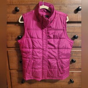 New York & Company Pink Puffer Vest With Pockets Size M, EUC